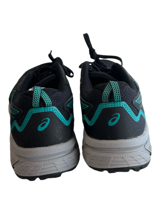 Asics Shoe Size 8 Black & Gray Mesh Detail lace up Round Toe Sneaker Shoes Black & Gray / 8