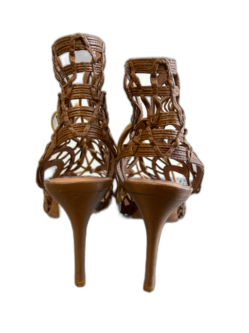 Joie Shoe Size 38.5 Light Brown Leather Caged Stiletto Open Toe Tie Shoes Light Brown / 38.5