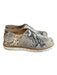 Sesto Meucci Shoe Size EST 8 Gray & White Leather Cap Toe Front Zip Shoes Gray & White / EST 8