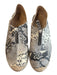 Sesto Meucci Shoe Size EST 8 Gray & White Leather Cap Toe Front Zip Shoes Gray & White / EST 8