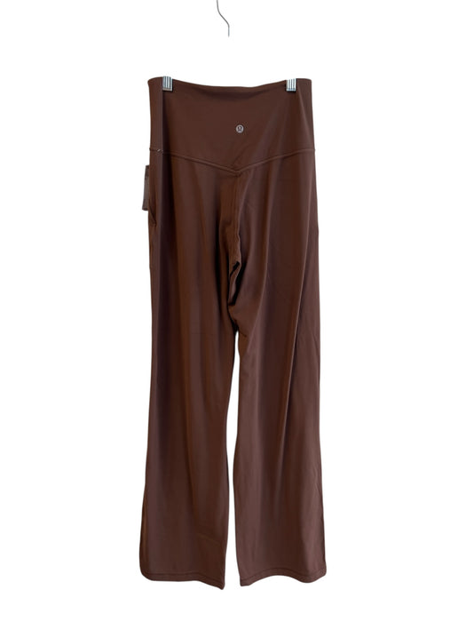 Lululemon Size 4 Brown High Rise Straight Leg Front Pockets Fitted Logo Pants Brown / 4
