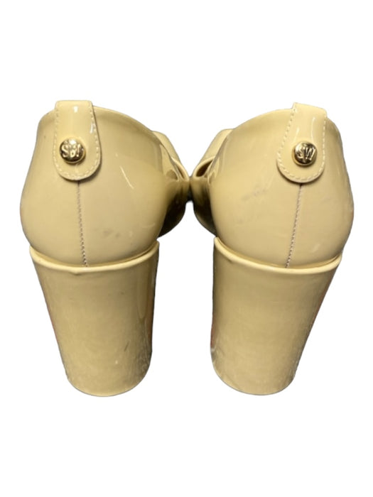 Stuart Weitzman Shoe Size 8 nude Patent Leather Almnond Peep Toe Pump Shoes nude / 8