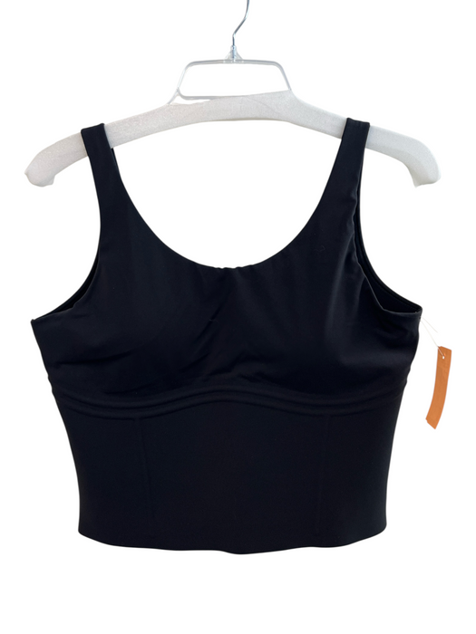 Spanx Size L Black No Fabric Tag Sleeveless padded Scoop Neck Athletic Top Black / L