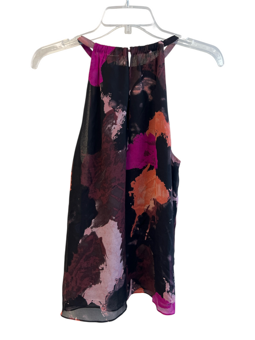 Diane Von Furstenberg Size S Purple & Black Silk Halter Top Sleeveless Top Purple & Black / S
