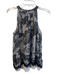Diane Von Furstenberg Size 6 Black & Gray Silk Halter Top Sleeveless Floral Top Black & Gray / 6