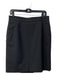 Gianni Bini Size 8 Black Polyester Blend High Waist Back Zip Knee Length Skirt Black / 8