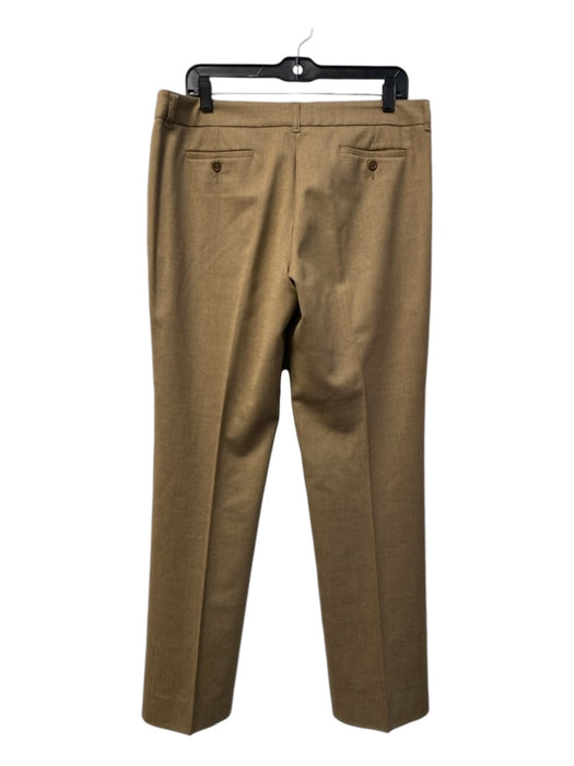 Etro Size 46 Tan Wool Blend Mid Rise Pockets Straight Leg Trouser Pants Tan / 46