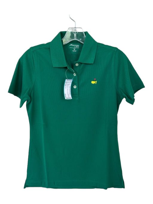 Masters Tech Size XS Green & Yellow Short Sleeve Golf Top Green & Yellow / XS