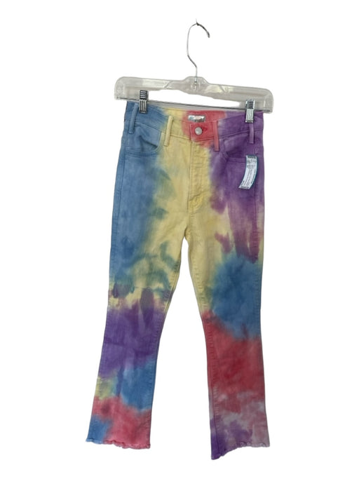 Mother Size 24 Multi Cotton Blend High Waist Bootcut Tie Dye Jeans Multi / 24