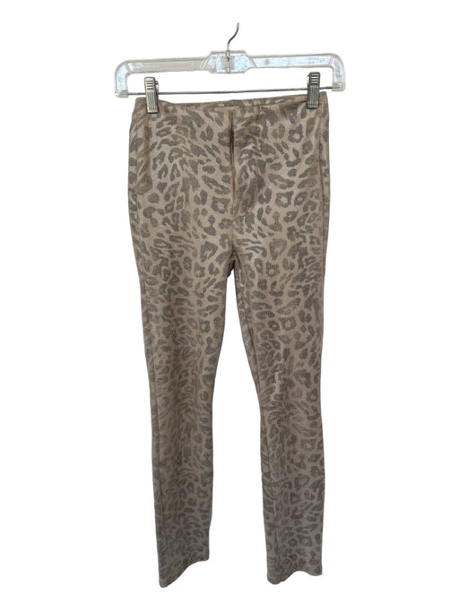 Mother Size 24 Tan & black Faux Suede Animal Print Pants Tan & black / 24