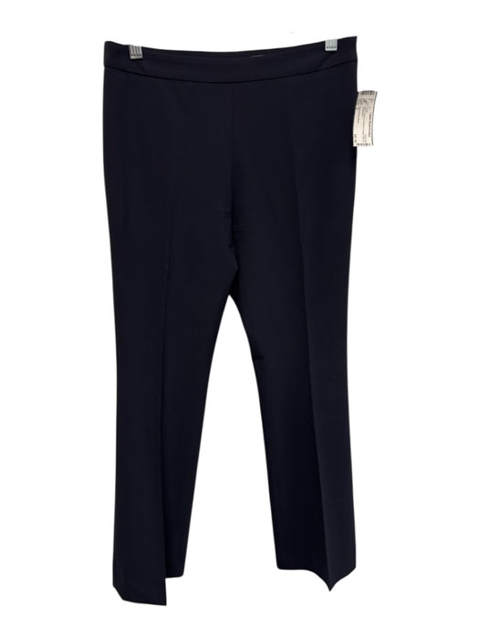 Boss Hugo Boss Size 2 Black Wool & Elastane Pleated Side Zip Pants Black / 2