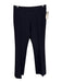 Boss Hugo Boss Size 2 Black Wool & Elastane Pleated Side Zip Pants Black / 2