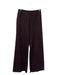 Lysse Size Small Brown Cotton Blend Stretch Waist Contrast Seam Wide Leg Pants Brown / Small