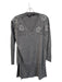 Lafayette 148 Size XS Gray Wool Heathered V Neck Applique Long Sleeve Top Gray / XS