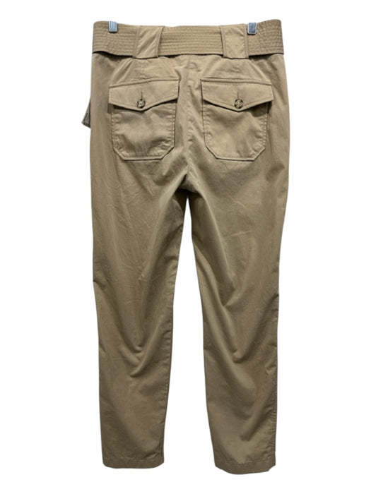 Veronica Beard Size 4 Khaki Beige cotton & polyamide Zip Fly Pockets belt Pants Khaki Beige / 4