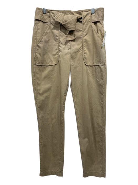 Veronica Beard Size 4 Khaki Beige cotton & polyamide Zip Fly Pockets belt Pants Khaki Beige / 4