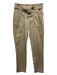 Veronica Beard Size 4 Khaki Beige cotton & polyamide Zip Fly Pockets belt Pants Khaki Beige / 4