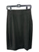 Akris Punto Size 4 Black Green Wool Blend Back Zip Pleated Pencil Skirt Black Green / 4