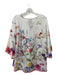 Johnny Was Size XS White, Red & Multi Cupra Rayon Long Flare Sleeve Floral Top White, Red & Multi / XS