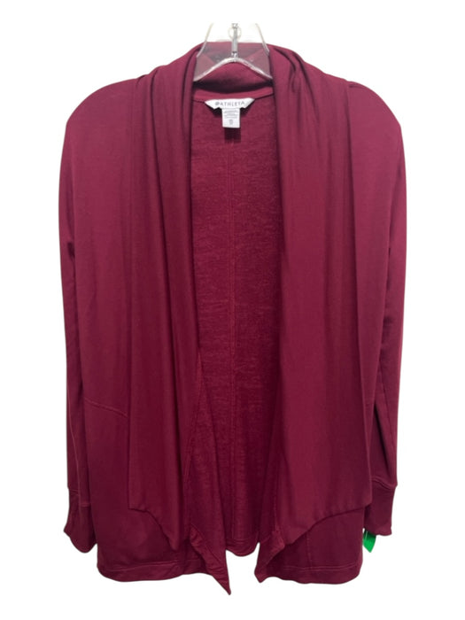 Athleta Size XS Maroon Red Tencel Long Sleeve Open Long Length' Cardigan Maroon Red / XS