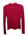 Gap x Cult Gaia Size Small Red Wool Long Sleeve Ribbed Mock Neck Sheer Top Red / Small
