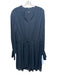 Rag & Bone Size Small Navy Blue Viscose Long Sleeve Pleated V Neck Dress Navy Blue / Small
