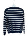 Lake Size M Navy & white Linen & Cotton Long Sleeve Striped Crew Neck Sweater Navy & white / M