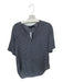 Theory Size S Navy & white Silk Short Sleeve Flowers V Neck Top Navy & white / S