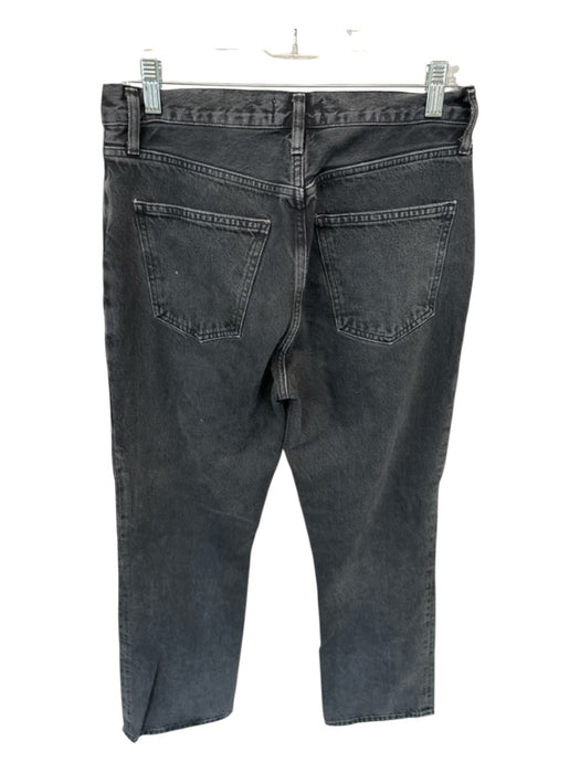 Agolde Size 27 Black Organic Cotton High Waist Button Fly Bootcut Jeans Black / 27