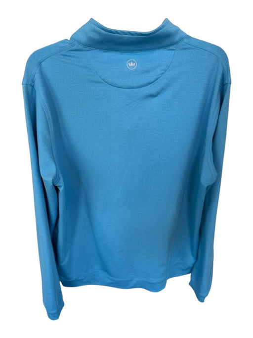 Peter Millar Sky Blue Polyester Blend Quarter Zip Long Sleeve Golf Pullover Sky Blue / L