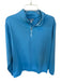 Peter Millar Sky Blue Polyester Blend Quarter Zip Long Sleeve Golf Pullover Sky Blue / L