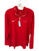 Nike Red Polyester Blend Quarter Zip Zipper Pocket Golf Men's Pullover Red / L