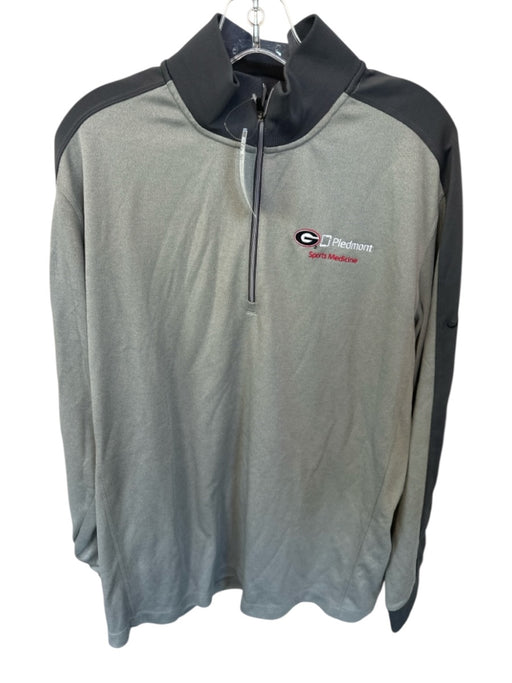 Nike Grey Polyester UGA Quarter Zip Long Sleeve Men's Pullover Grey / XL