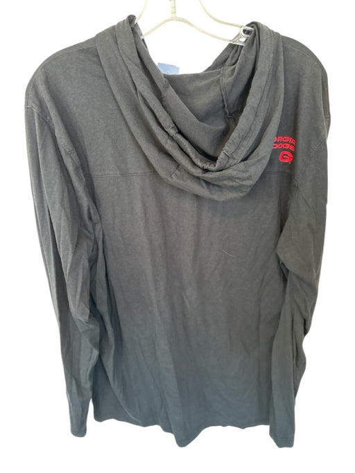Nike Black & Red Cotton Blend Hood Long Sleeve Drawstring Men's Pullover Black & Red / L