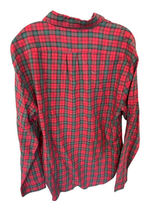 J Crew Size XL Red & Green Cotton Plaid Button Down Classic Men's Shirt Red & Green / XL
