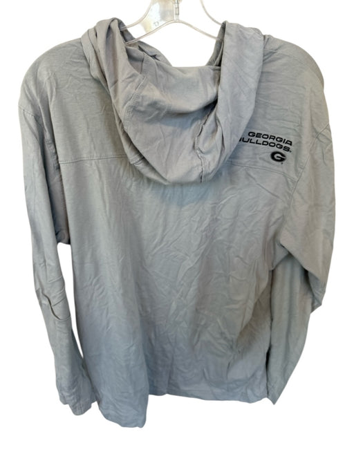 Nike Gray Cotton Blend georgia logo Drawstring Long Sleeve Men's Pullover Gray / L