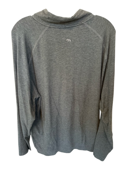 Onward Reserve Dark Gray Viscose Blend Quarter Zip Long Sleeve Golf Pullover Dark Gray / XL