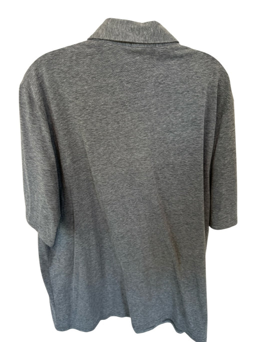 Criquet Size XL Gray & Red Pima Cotton Blend Heathered Athletic Men's Polo Gray & Red / XL