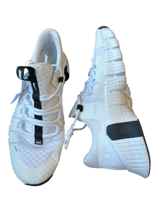 Nike Shoe Size 12.5 White & Black Mesh Platform Fabric Block Athletic Sneakers White & Black / 12.5
