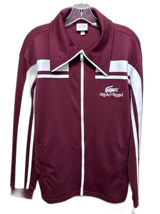 Lacoste Size S Purple Polyester Solid Zipper Men's Jacket Purple / S