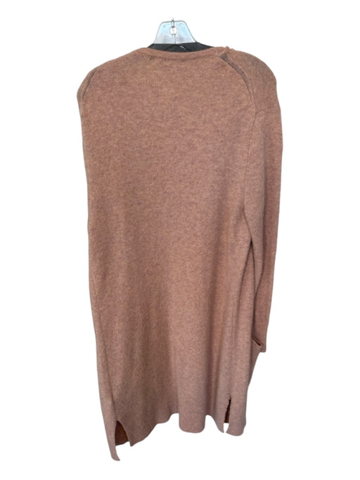 Madewell Size S Peach Wool Blend Open Front Side Slits Front Pockets Sweater Peach / S