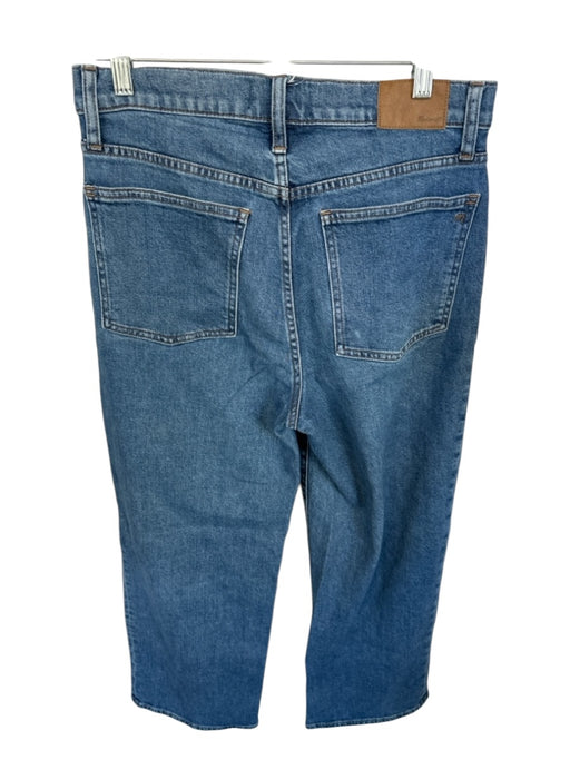 Madewell Size 28 Med Dark Wash Cotton Blend High Waist Wide Leg Jeans Med Dark Wash / 28