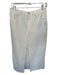 Madewell Size 27 Cream Cotton Blend High Waist Slit Maxi Denim Skirt Cream / 27