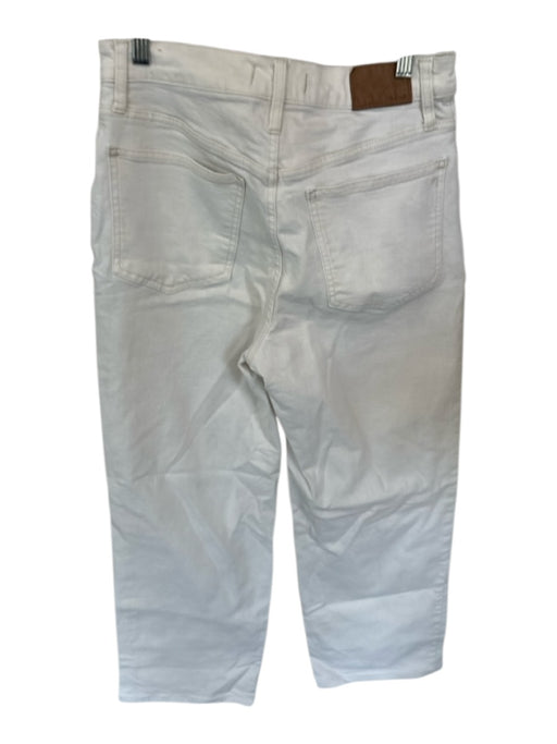 Madewell Size 28 Ivory Cotton High Waist Wide Leg Jeans Ivory / 28