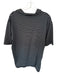 Peter Millar Size L Black & Gray Polyester UGA Striped Golf Men's Polo Black & Gray / L