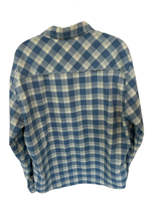 Howler Bros. Size L Blue & Tan Nylon Blend Checkered Button Down Men's Shirt Blue & Tan / L