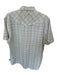 Howler Bros. Size L White & Blue Nylon Blend Plaid Snap Buttons Men's Shirt White & Blue / L
