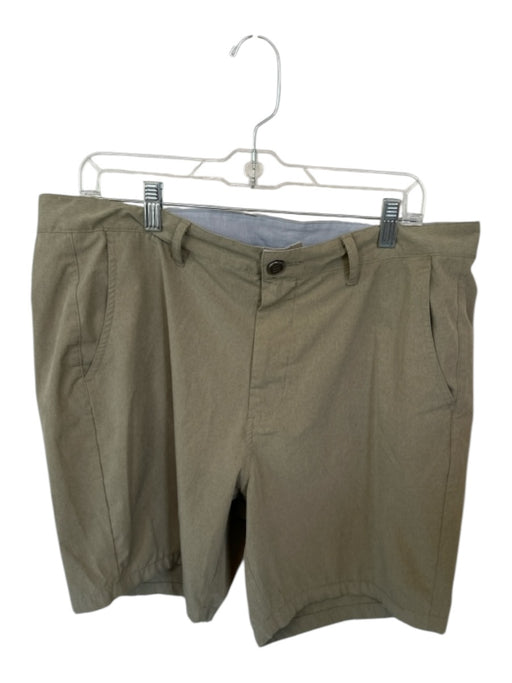 Free Fly Size 36 Tan Polyester Blend Solid Athletic Men's Shorts Tan / 36