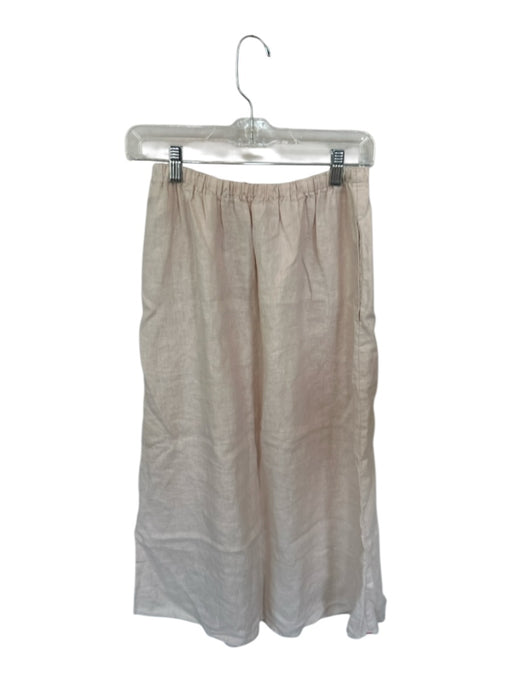 XiRENA Size S Tan Linen Elastic Waist Midi Skirt Tan / S