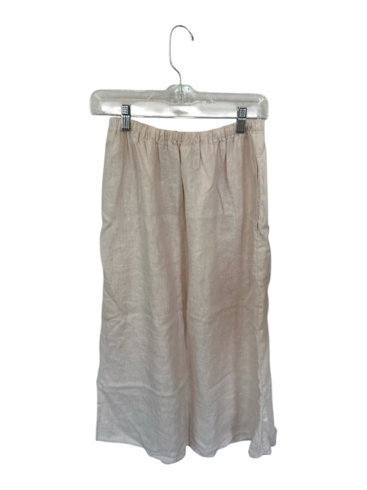 XiRENA Size S Tan Linen Elastic Waist Midi Skirt Tan / S